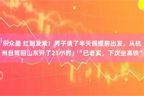 乐众盈 红到发紫!男子请了半天假提前出发,从杭州自驾回山东开了21小时,“已老实,下次坐高铁”
