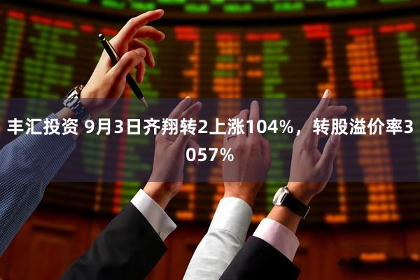丰汇投资 9月3日齐翔转2上涨104%,转股溢价率3057%